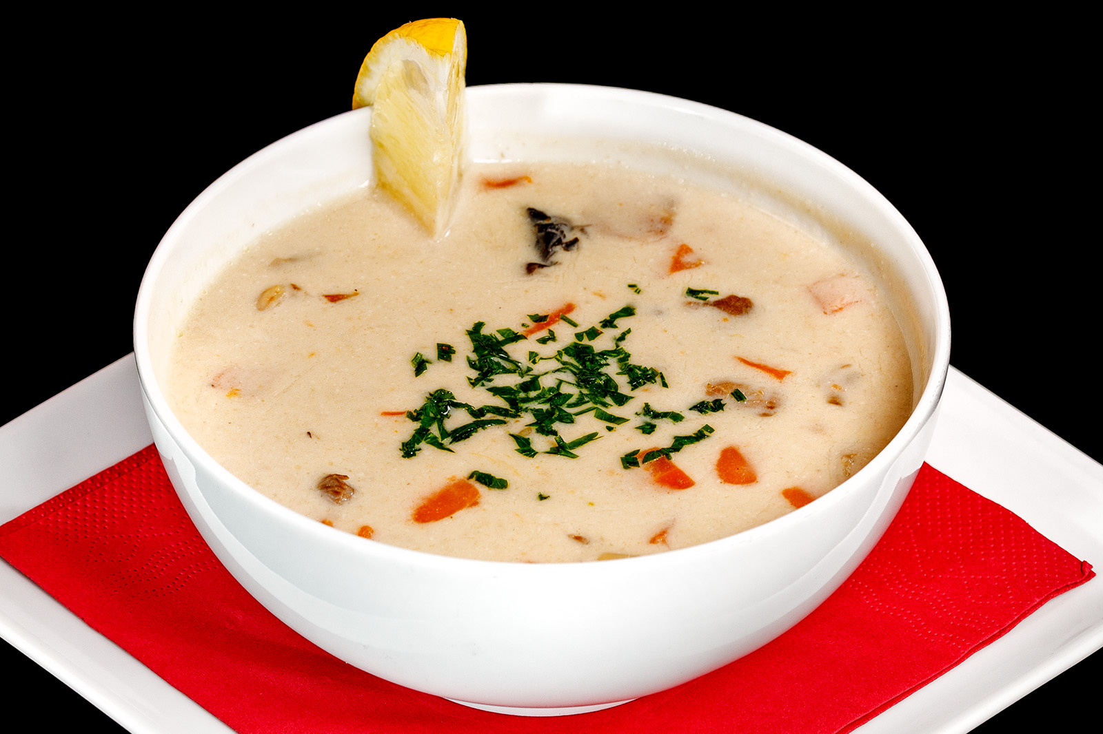 Édesburgonyás tárkonyos libaraguleves daragaluskával