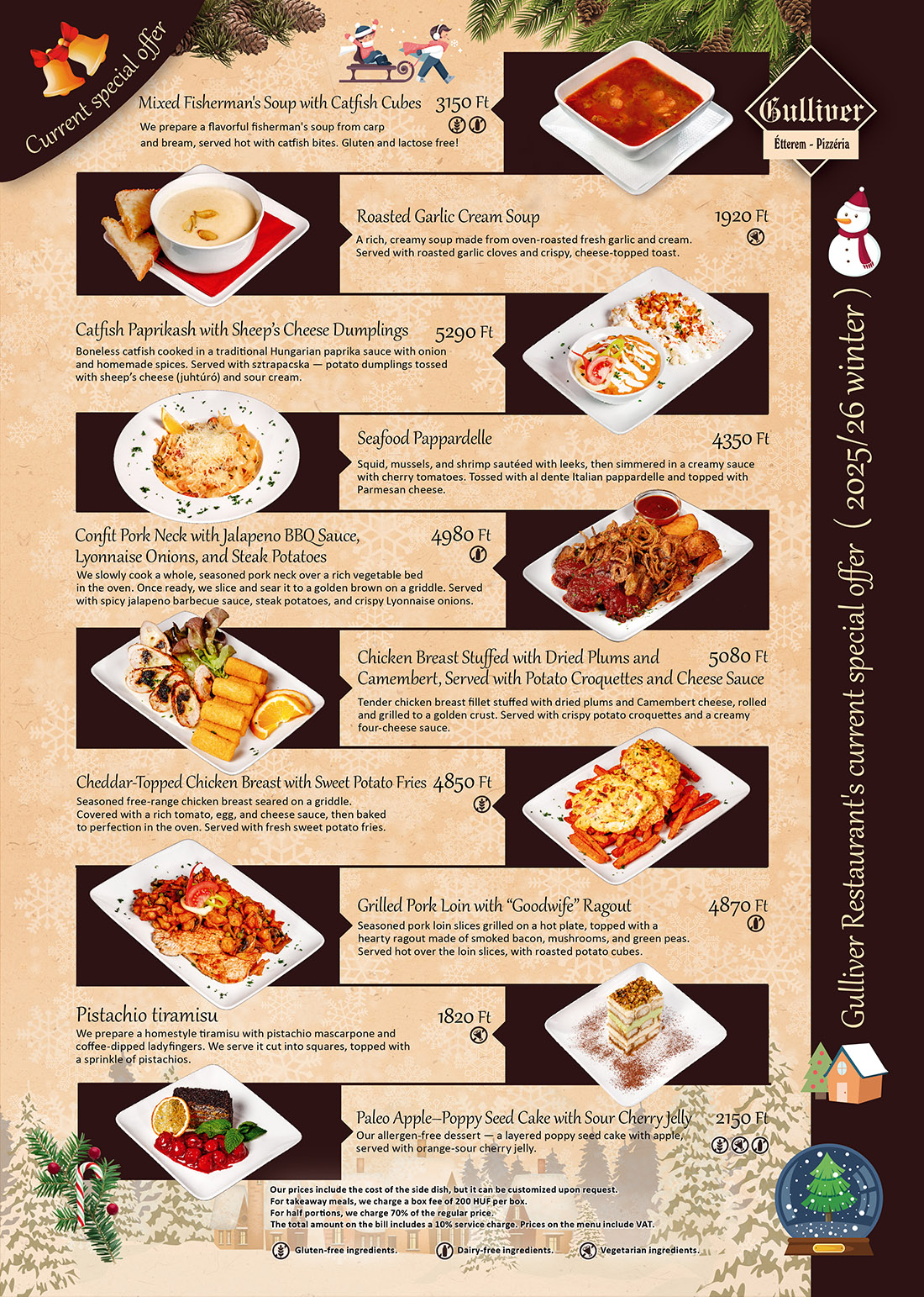 Das aktuelle Angebot des Gulliver Restaurants